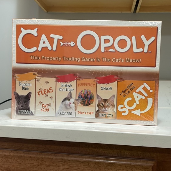 Late for the Sky CAT-opoly Board Game White, Large NWT - Picture 5 of 7